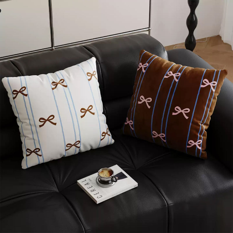 Korean Bow Throw Pillow Cover