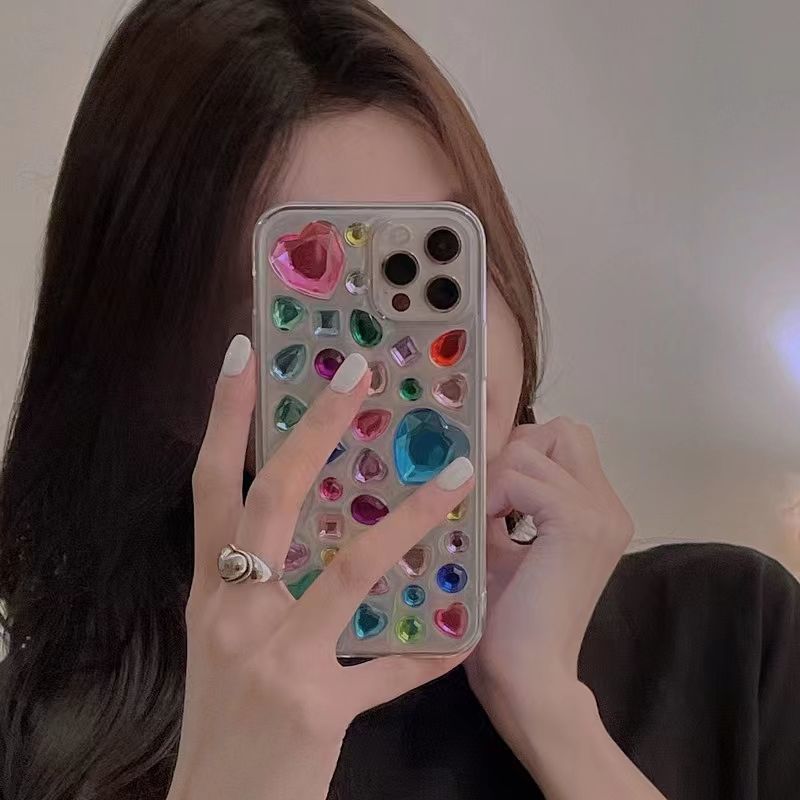 Scattered Jewel Iridescent Phone Case
