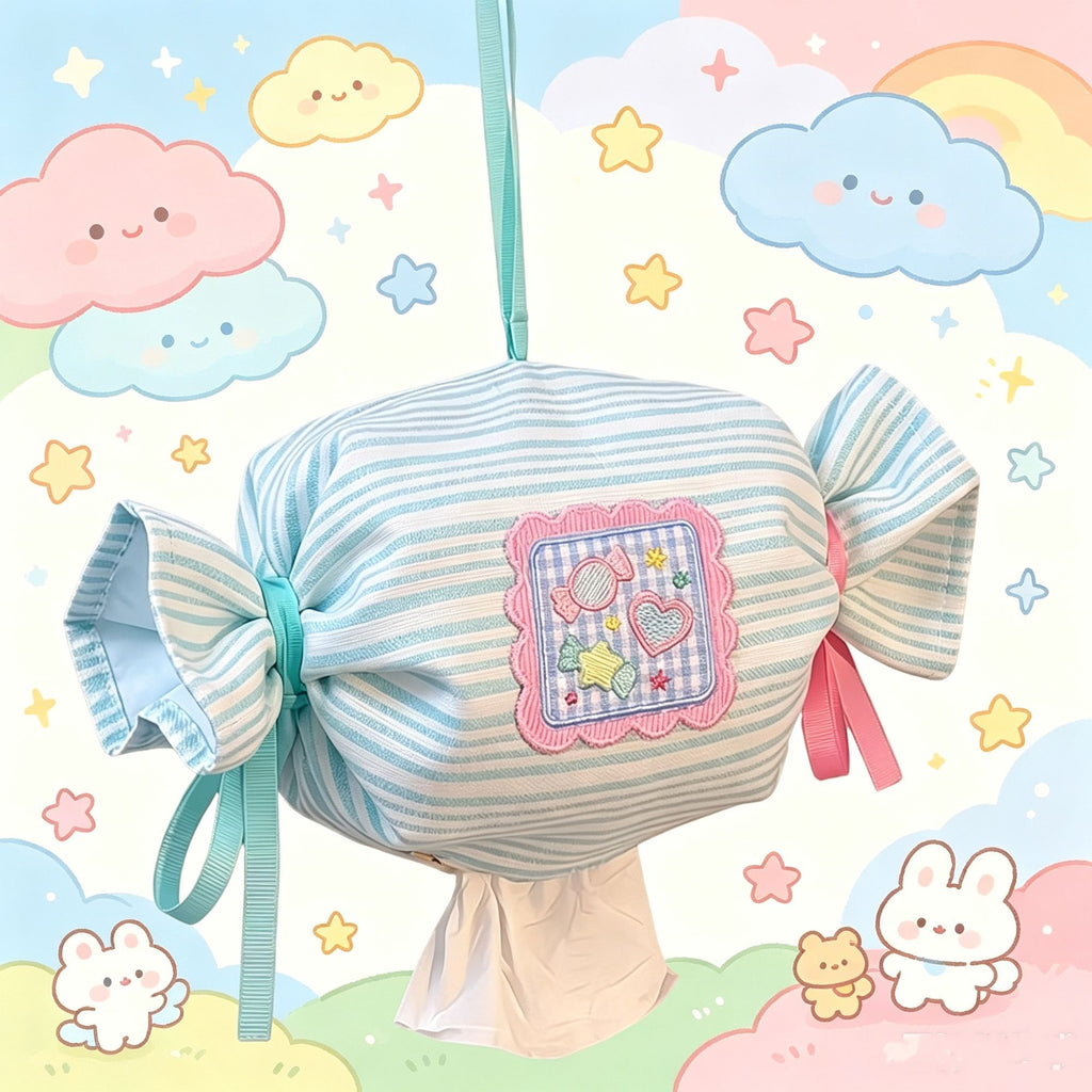 Striped Candy Hanging Tissue Holder