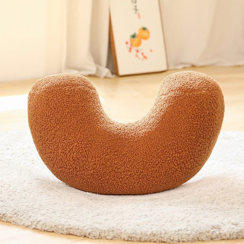 Brown Furry Cashmere Fleece Pillow