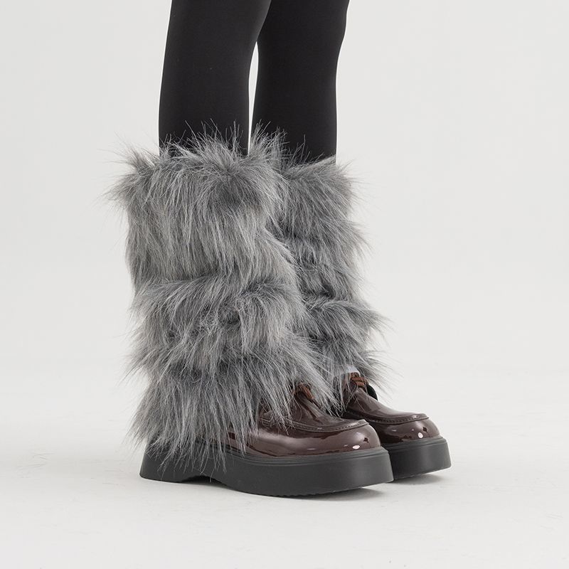 Fluffy Stacking Leg Warmers - Modomu