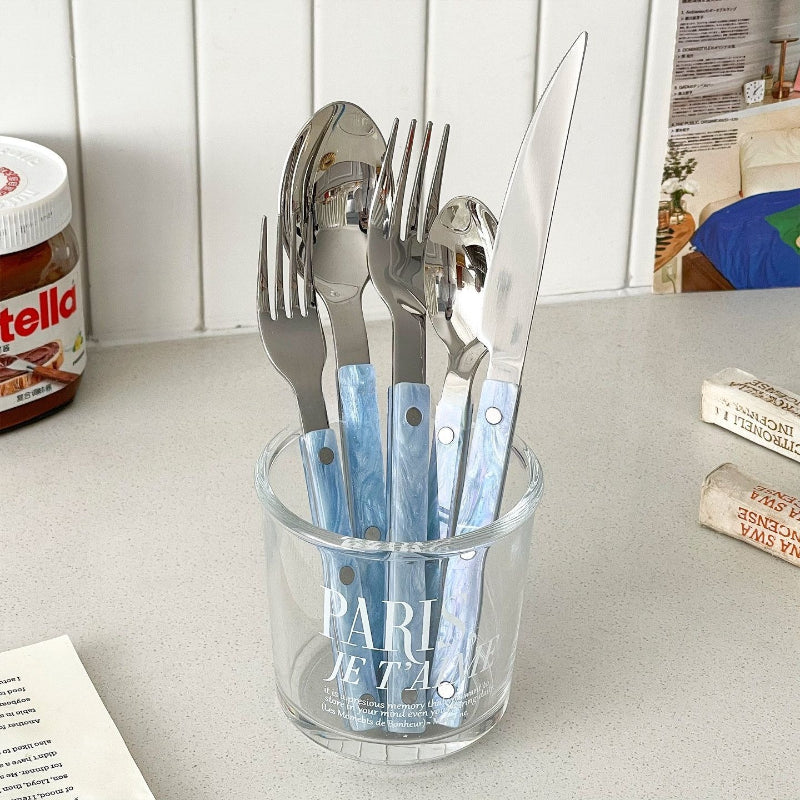 Marbled Handle Dinner Cutlery