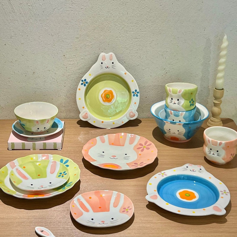 Cute Rabbit Ceramic Rice Bowl - Modomu