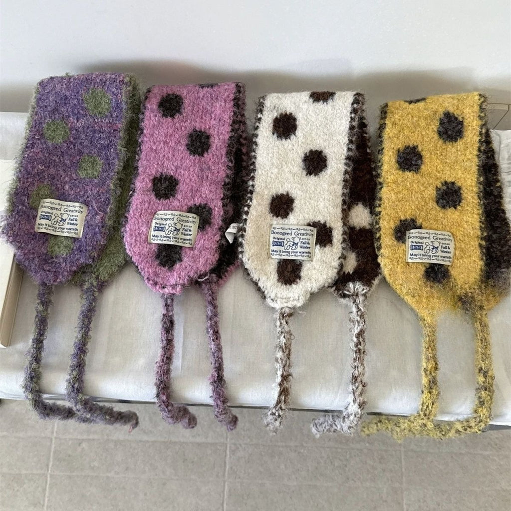 Fleece Earflap Scarf Hat