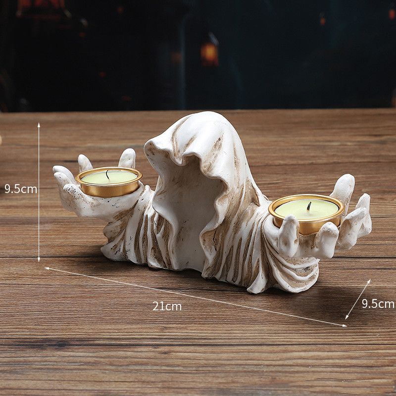 Robed Ghost Candle Pair