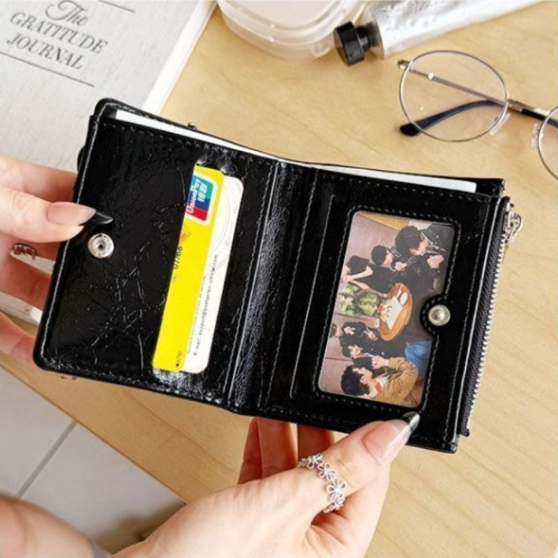 Compact Bow Strap Wallet