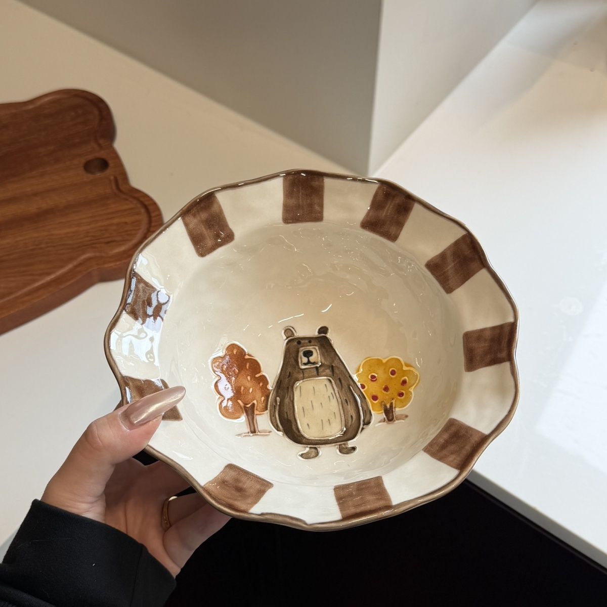 Hand Painted Bear Plate