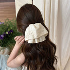 Embroidered Lace Ponytail Clip