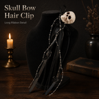 Skull Ribbon Streamer Clip