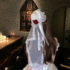 Rose Veil Bonnet Fascinator