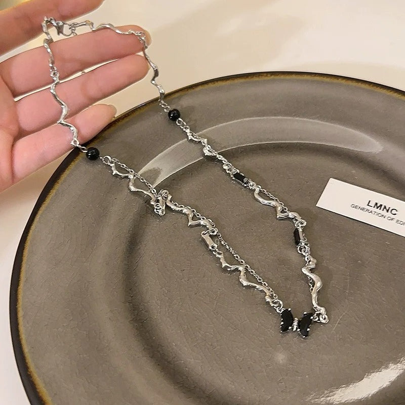 Butterfly Pendant Collarbone Necklace - Modomu