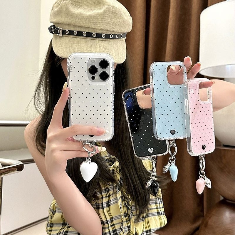 Polka Dot Heart Phone Case