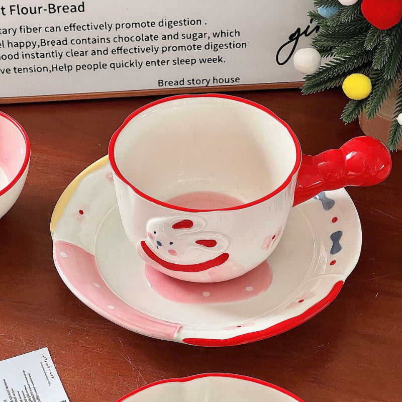 Hand Painted Rabbit Cereal Bowl - Modomu