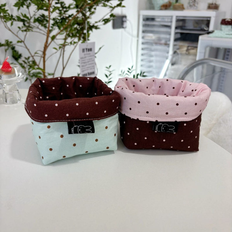 Soft Quilted Tabletop Storage Basket