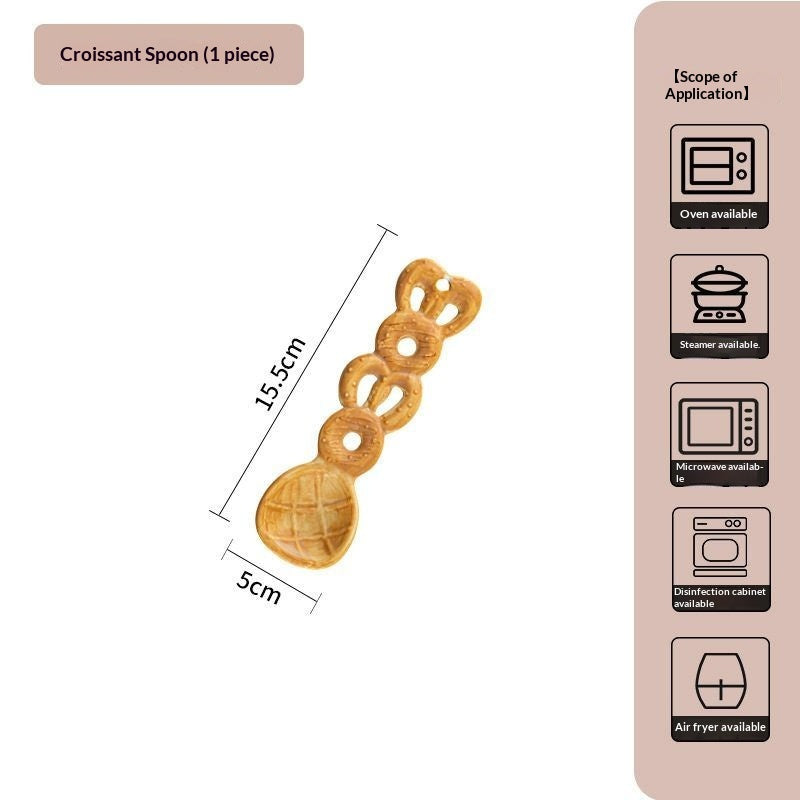 Bakery Shaped Ceramic Dessert Spoon