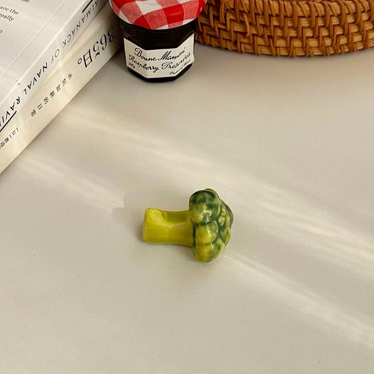 Hand-Painted Vegetable Chopstick Rest