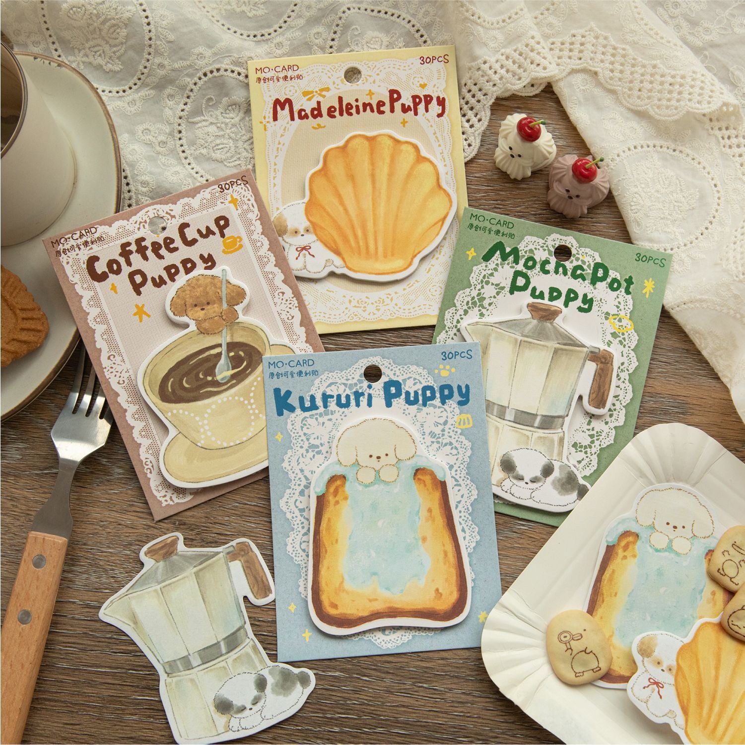 Dog Cafe Shaped Sticky Notes - Modomu