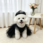 Faux Leather Pet Beret Hat