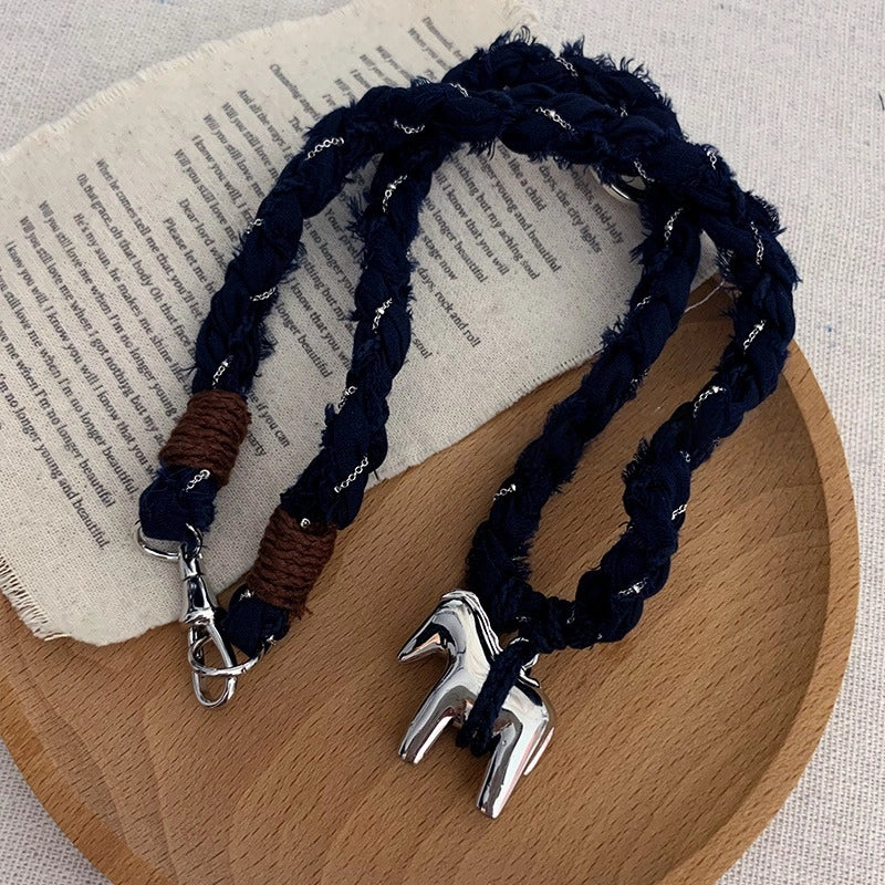 Woven Rope Trojan Horse Necklace