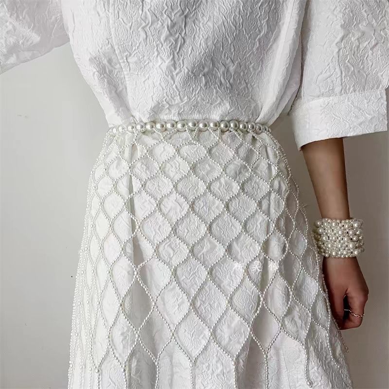 Pearl Waist Chain Fringe Belt