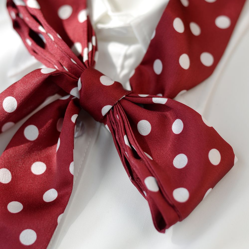 Retro Polka Dot Silk Tie - Modomu