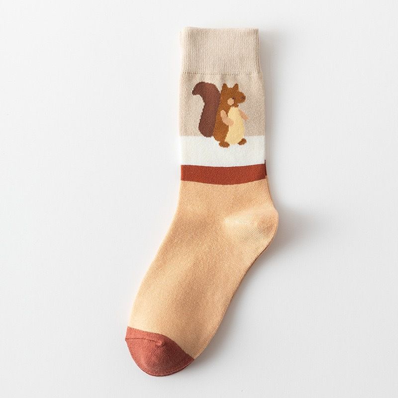 Autumn Pumpkin Crew Socks