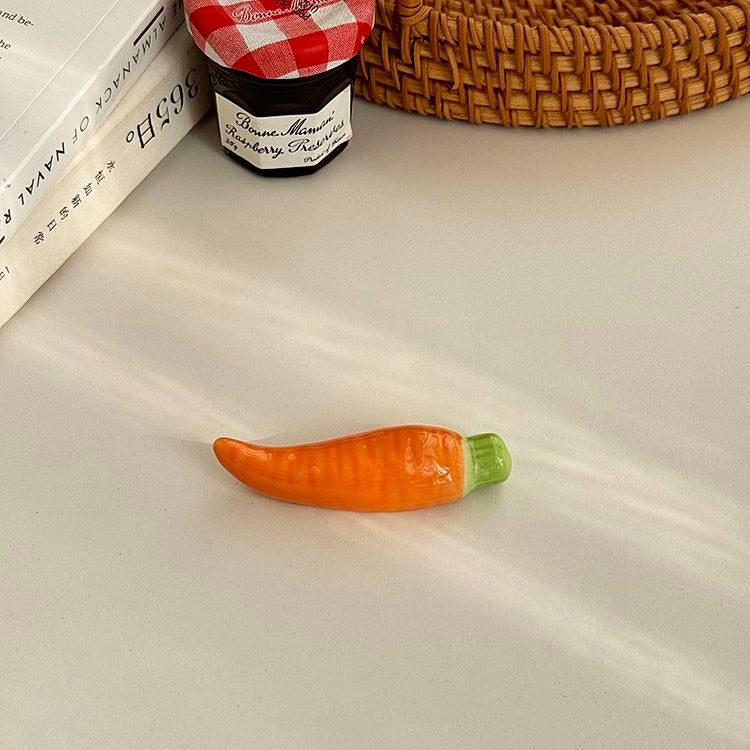 Hand-Painted Vegetable Chopstick Rest