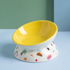 Ceramic Cat Bowl Raised Design