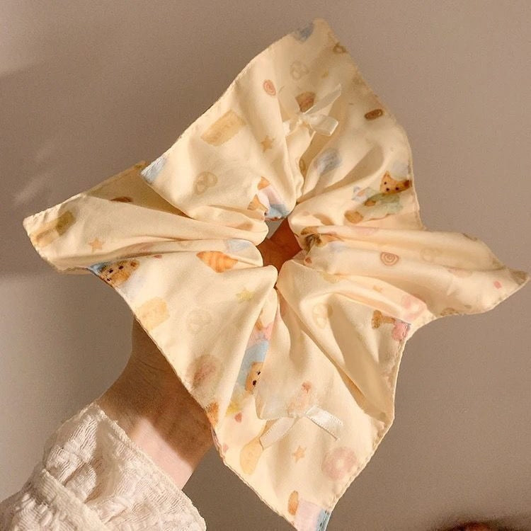 Plaid Hair Scrunchie Scarf Set