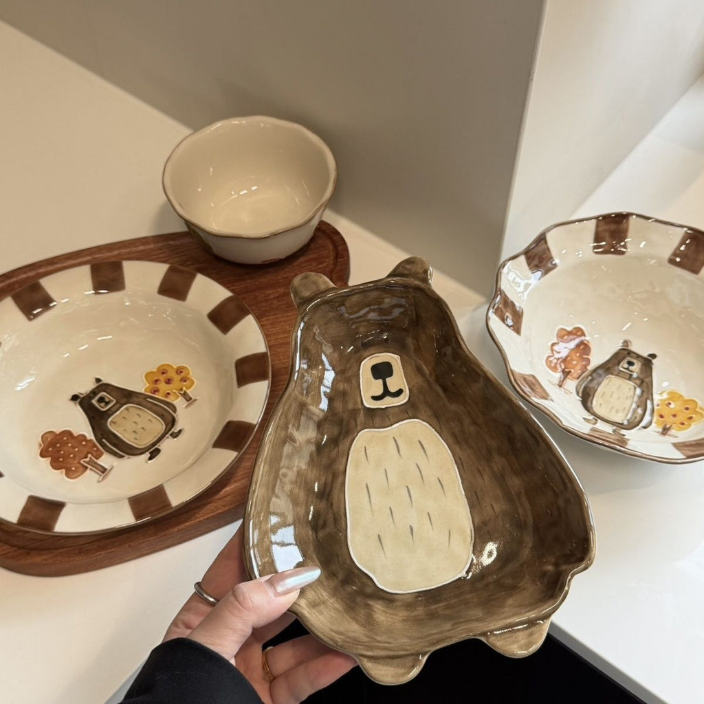 Hand Painted Bear Plate