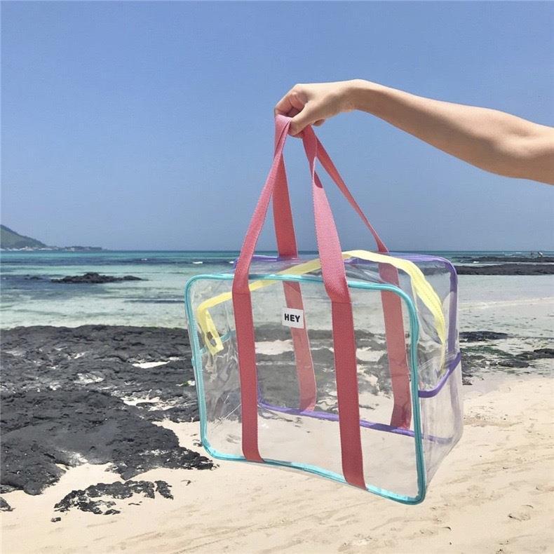 Clear Jelly Beach Tote