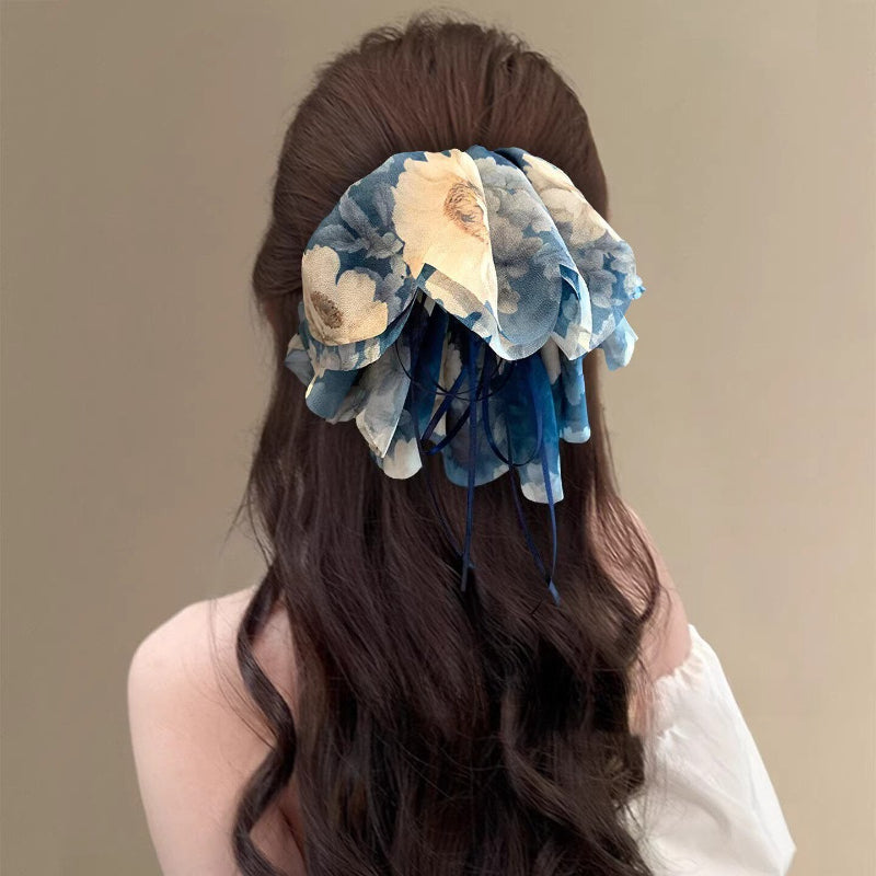 Floral Petal Ponytail Clip