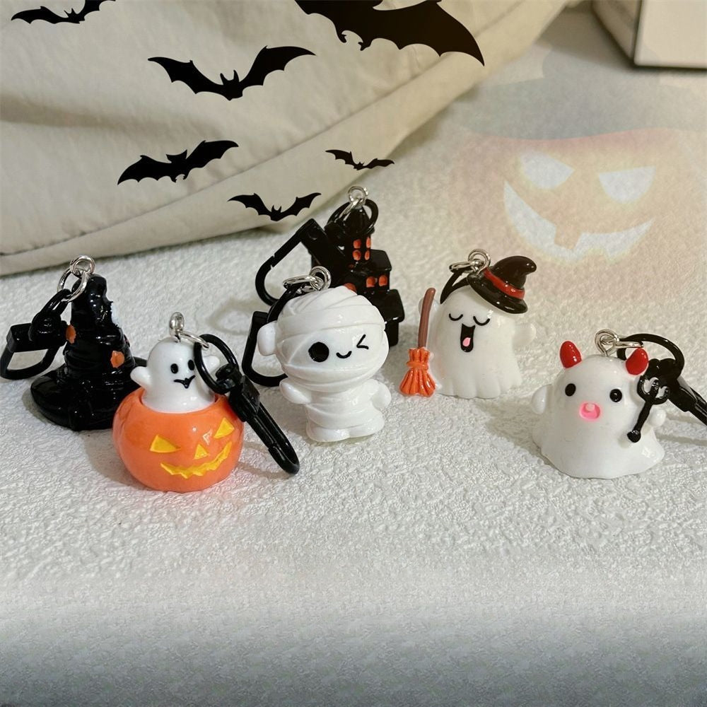 Tiny Ghost Keyring Charms