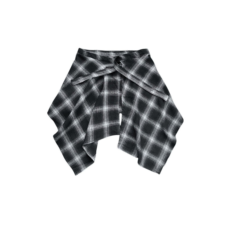 Unisex Plaid Layered Skirt - Modomu