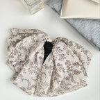 Floral Chiffon Bow Claw Clip