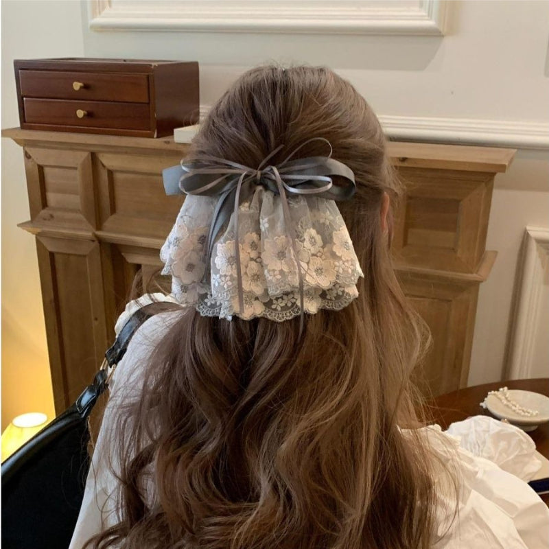 Lace Bow Hair Clip