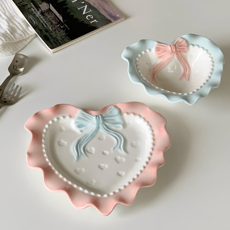 Heart Shaped Ceramic Dessert Plate - Modomu