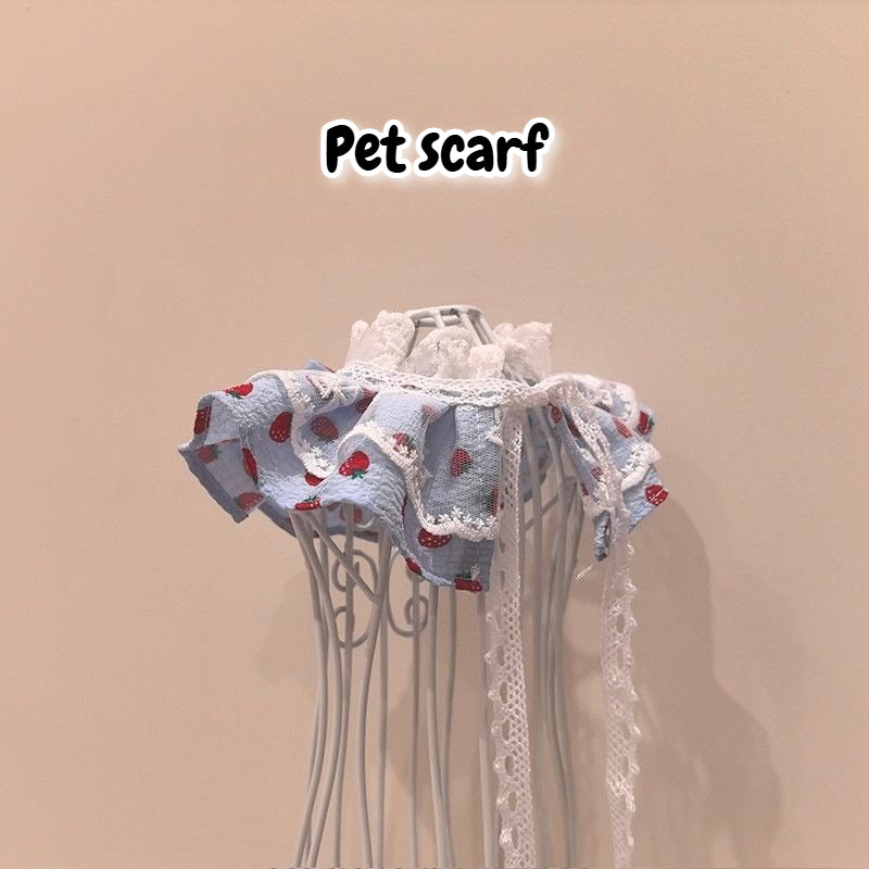 Lace Pet Saliva Towel Scarf