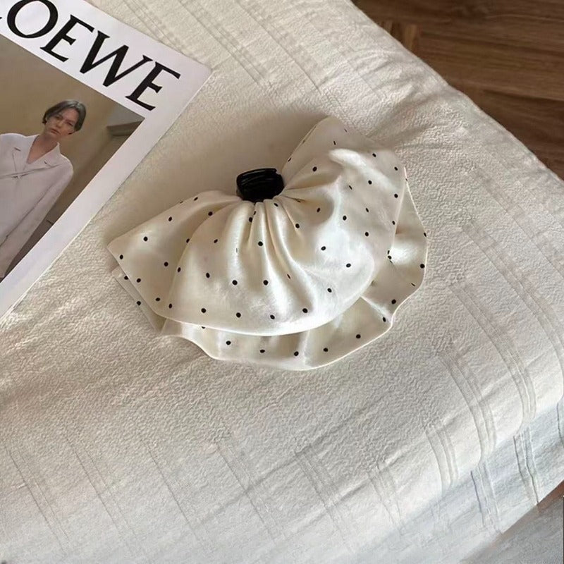 Satin Ruffle Ponytail Clip