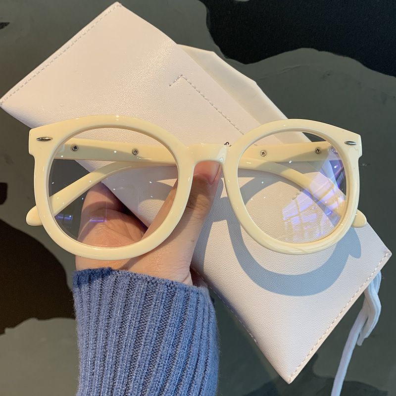 Oversized Round Rivet Glasses