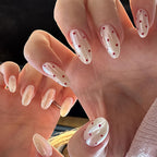 Pearl Aurora Dot Press-On Nails