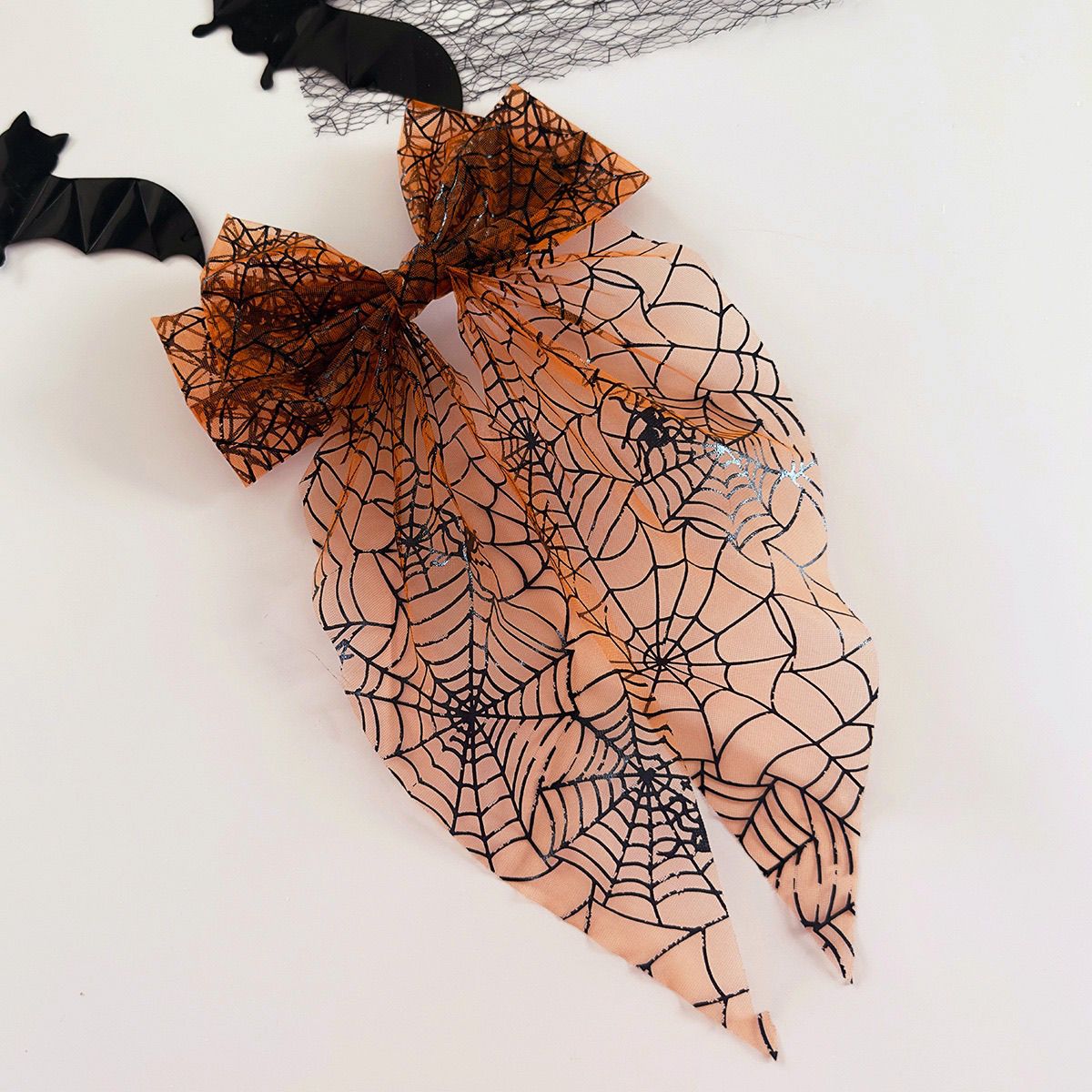 Cobweb Mesh Hair Bow