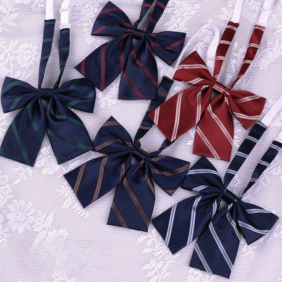 Striped School Uniform Bow Tie - Modomu