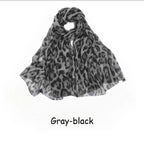 Retro Leopard Print Silk Scarf - Modomu