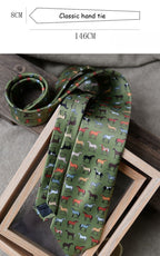 Hand Printed Retro Pattern Tie - Modomu
