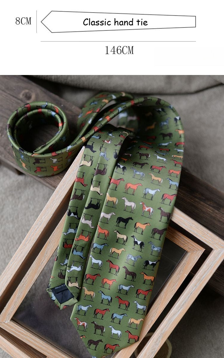 Hand Printed Retro Pattern Tie - Modomu