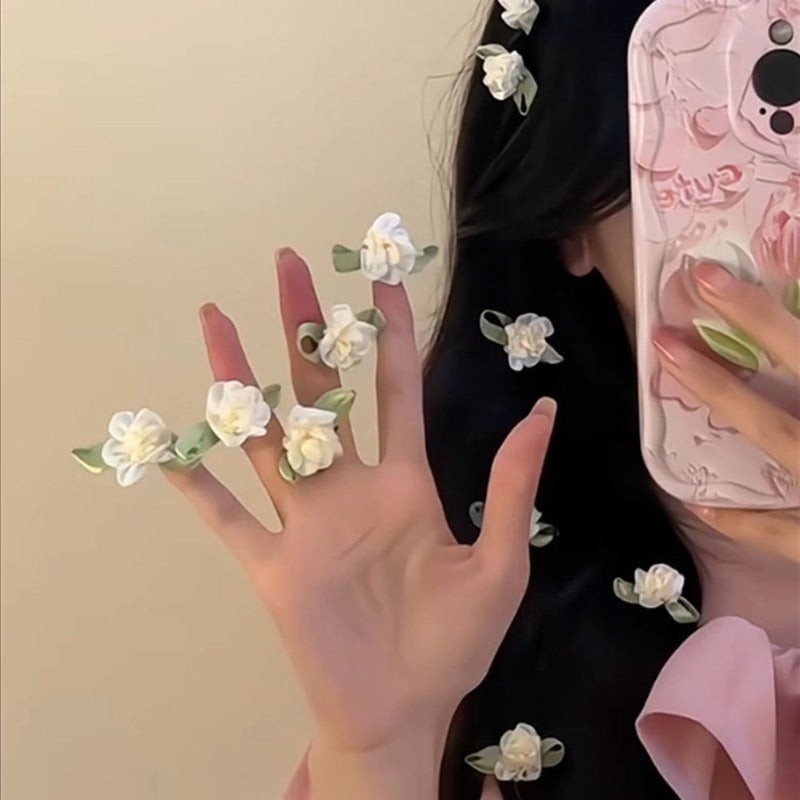 Jasmine Flower Hair Clips