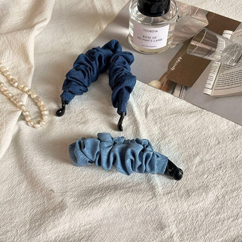 Denim Banana Hair Clip