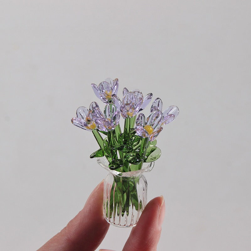 Handmade Glass Flower Arrangement