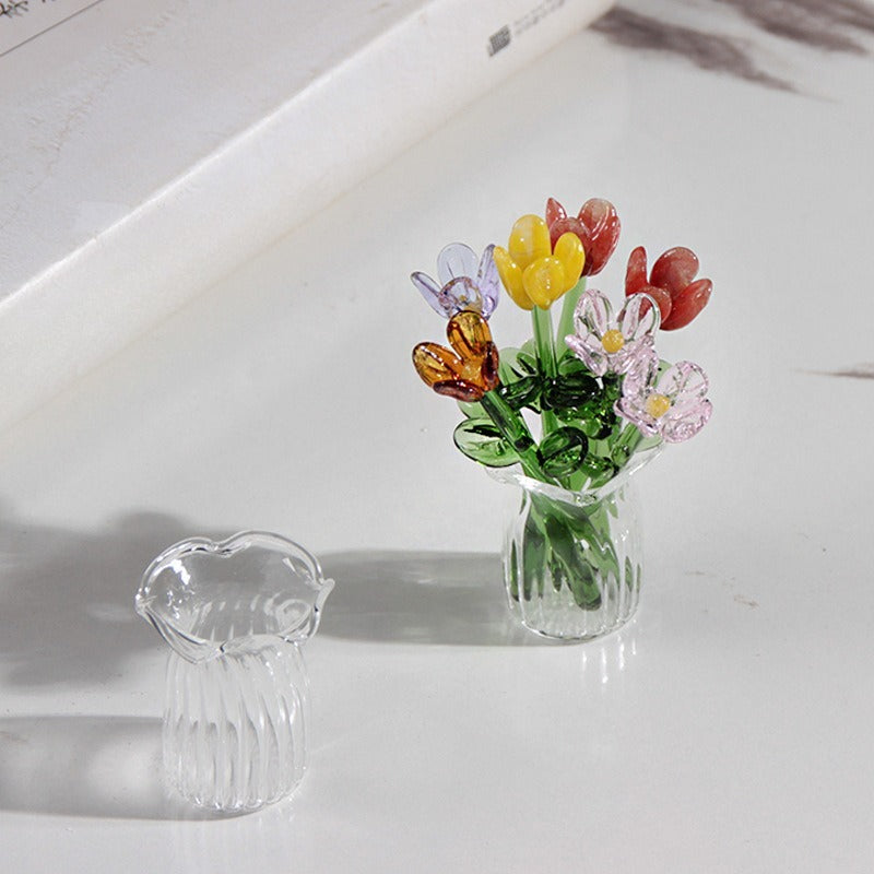 Handmade Glass Flower Arrangement
